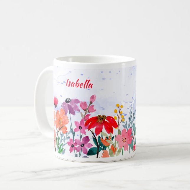 Tasse der personalisierten Schrift "Vertrauen in J (Vorderseite Links)