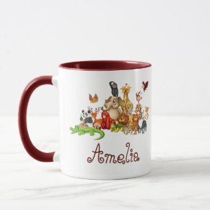 Tasse der personalisierten Tiere