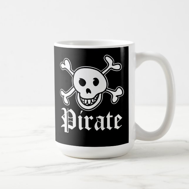 Tasse der Piratenflagge mit Skull- und Knochendesi (Rechts)