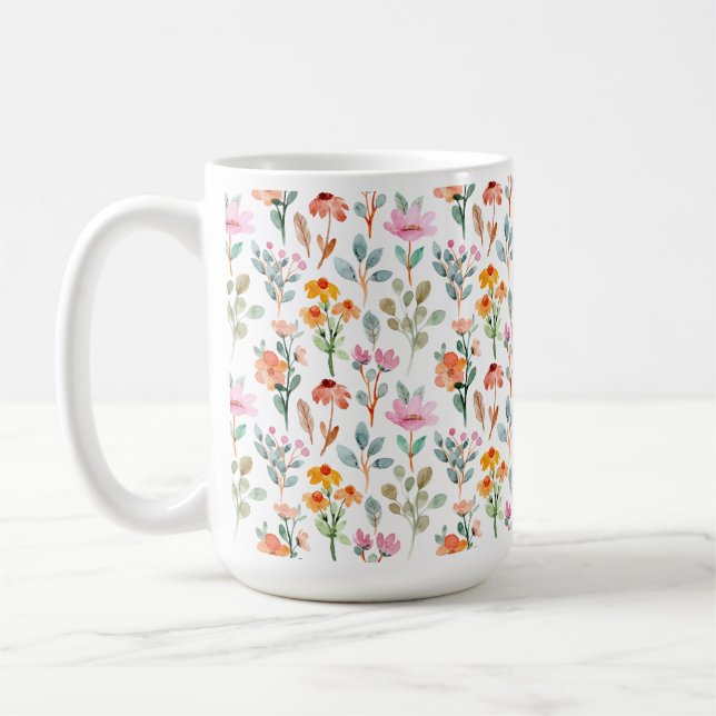 Tasse der Pressen der Blume, Boho-Wildblumen-Kerns (Links)