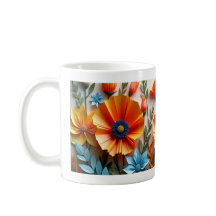 Tasse der Prestige-Blume, Boho-Wildblume-Kernstück