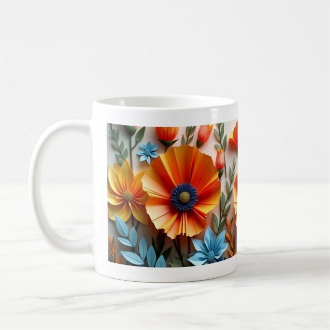 Tasse der Prestige-Blume, Boho-Wildblume-Kernstück (Links)