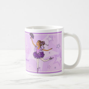 Tasse der Prinzessin Ballerina mit lila und dunkle