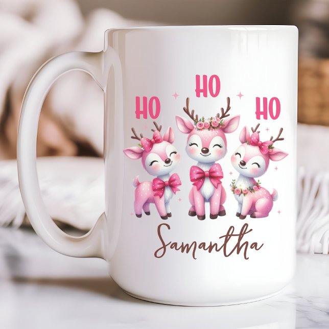 Tasse der Rentiere, Ho ho ho Tasse, Individuelle N ( ho ho ho mug, custom name mug, personalized name mug, Christmas vibes mug, New Year gift mug,)