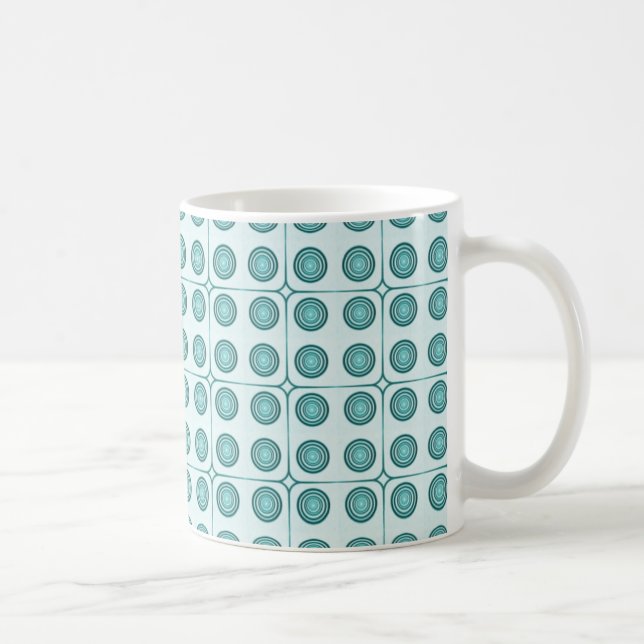 Tasse der Retro-Armkreise, Aquamarin (Rechts)