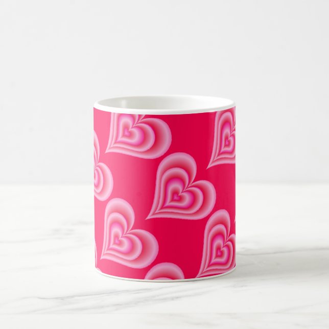 Tasse der rosa Herzen (Mittel)