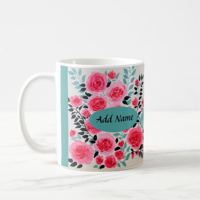 Tasse der Rose (Text hinzufügen) (Links)