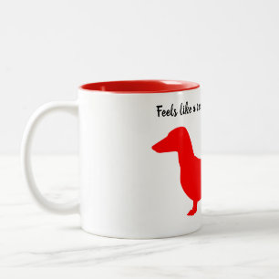 Tasse der Roten Silhouette Dackel