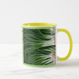 Tasse der Scallions/der grünen Zwiebeln