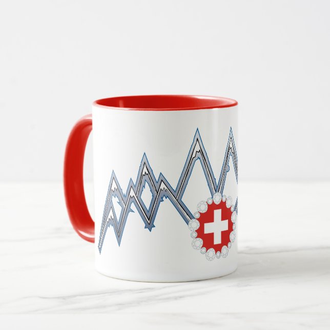 Tasse der Schweizer Alpen (Vorderseite Links)