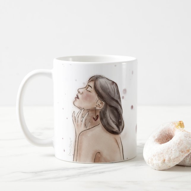 Tasse der Selbst-Liebe | Weiß und Splash (Mit Donut)