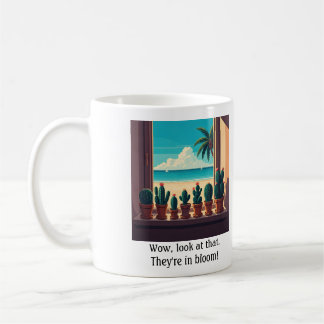 Tasse der Strandfenster Kakteen