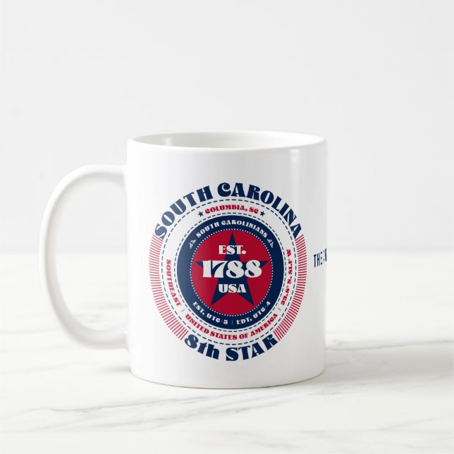 Tasse der Südkarolina Patriotic Circular Monogram (Links)
