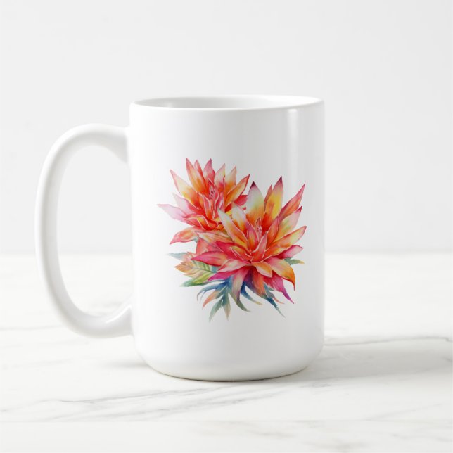 Tasse der tropischen Pflanze (Links)