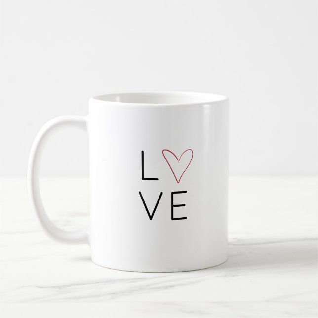 Tasse der Valentine: "LIEBE" (Links)