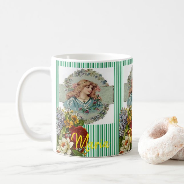 Tasse der viktorianischen Lady-Blume (Mit Donut)
