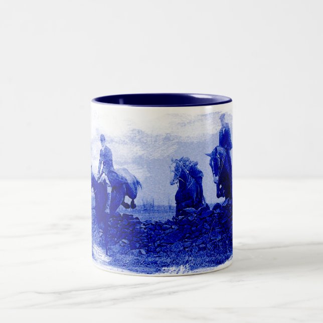 Tasse der Vintagen Fox Hunt-Keramik (Mittel)