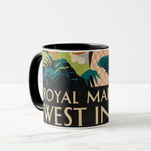 Tasse der Vintagen Westindischen Inseln
