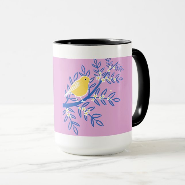 Tasse der Vogelkunst (VorderseiteRechts)