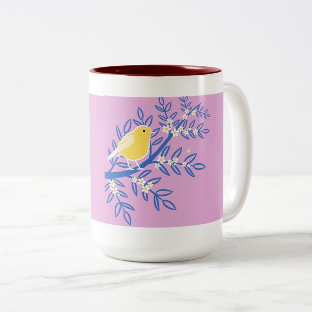 Tasse der Vogelkunst (VorderseiteRechts)