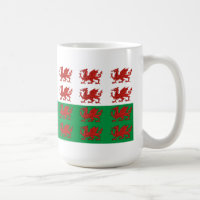 Tasse der walisischen Flagge