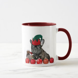 Tasse der Weihnachtsfranzösischen Bulldogge