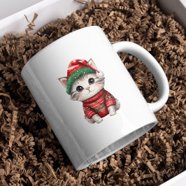 Tasse der Weihnachtskatzen-Süsse