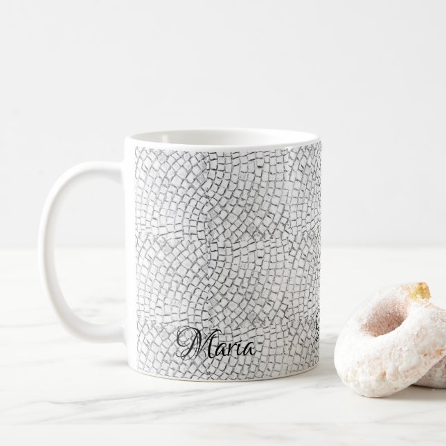 Tasse der Weißen Pfeiler (Mit Donut)
