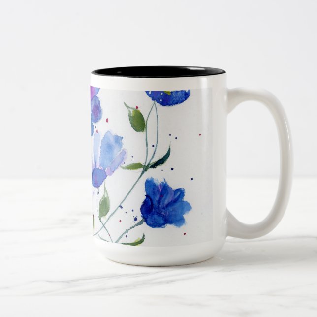Tasse des Aquarell-Designers - Schöne, lebendige B (Rechts)