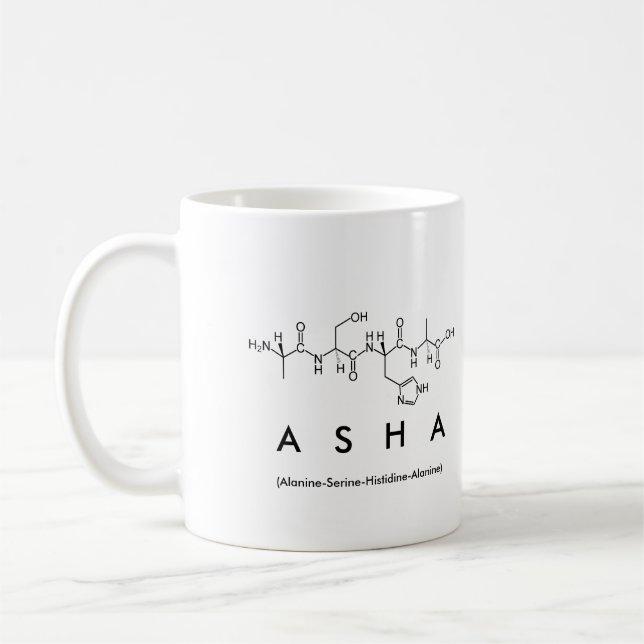 Tasse des Asha-Peptids (Links)