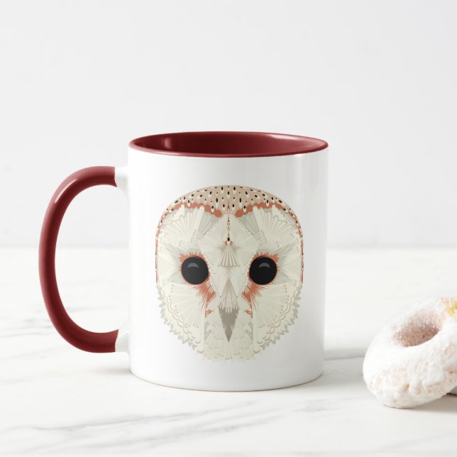 Tasse des Barschens Dunkelrot (Mit Donut)