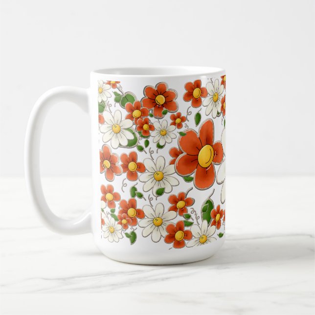 Tasse des Blumenkaffees (Links)