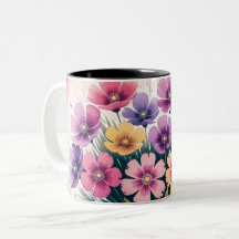 "Tasse des Blumenkaffees - Botanischer Blume Cup