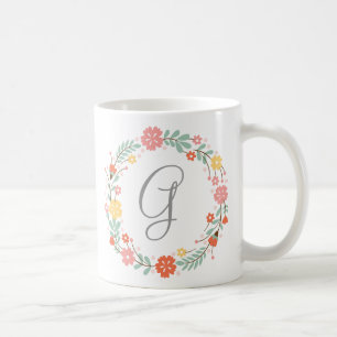 Tasse des Blumenkranzes