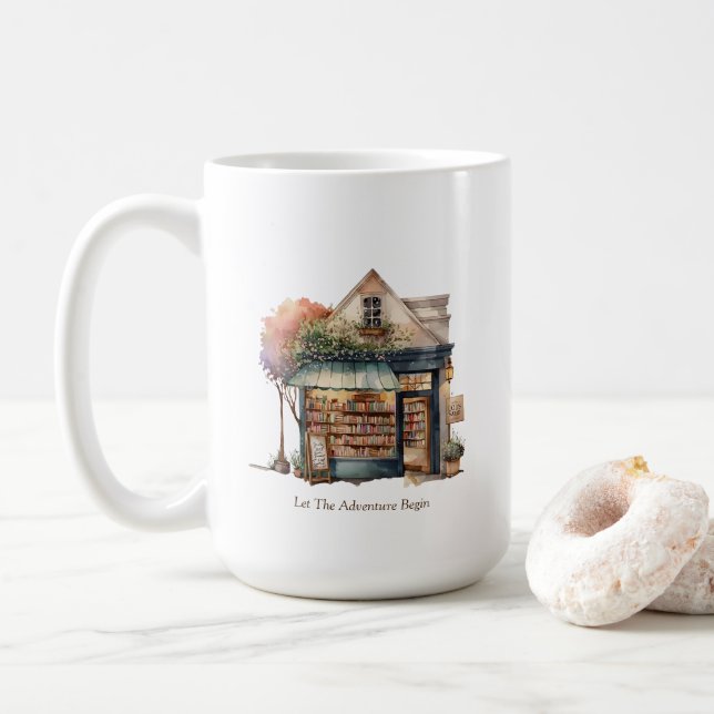 Tasse des Buchspeichers (Mit Donut)