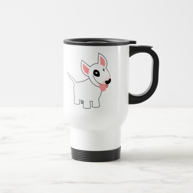 Tasse des Bull Terrier niedlich Cartoon (Rechts)
