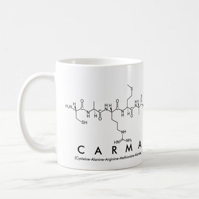 Tasse des Carma-Peptids (Links)