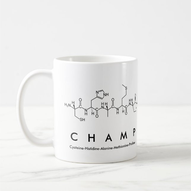 Tasse des Champ-Peptids (Links)