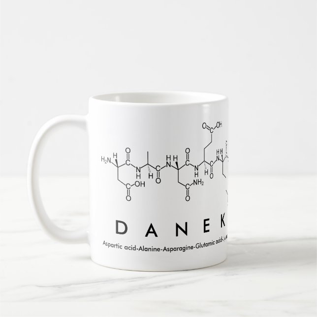 Tasse des Danek-Peptids (Links)