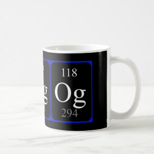 Tasse des Elements 118 - Oganesson Schwarzes