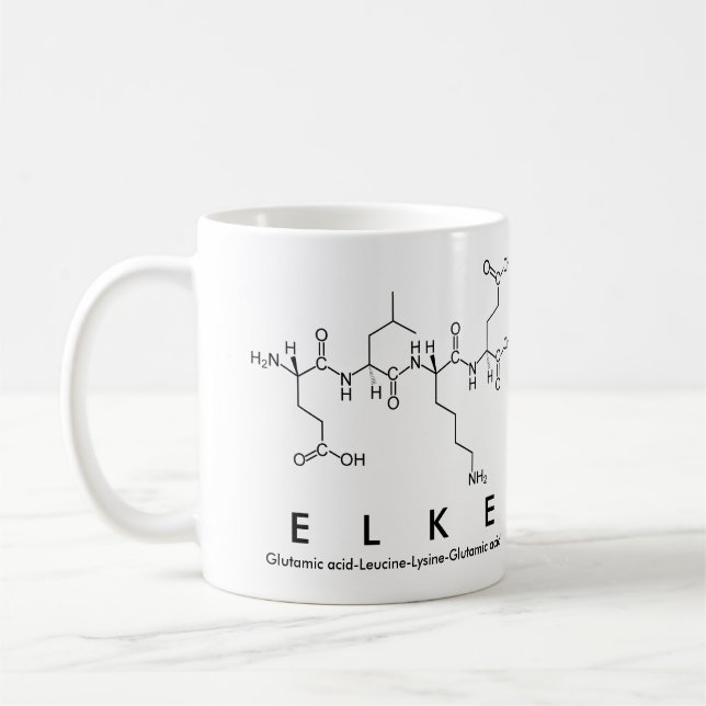 Tasse des Elke-Peptids (Links)