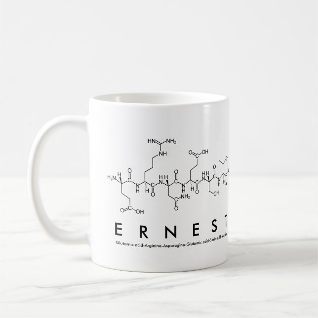 Tasse des Ernest Peptids (Links)