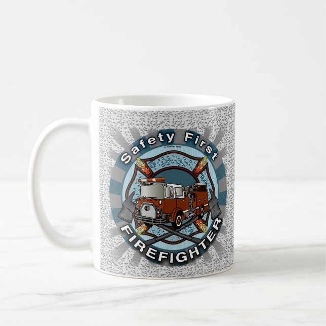 Tasse des ersten Feuerwehrwagens (Links)
