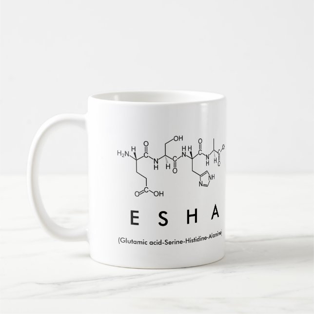 Tasse des Esha-Peptids (Links)