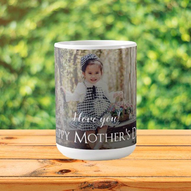 Tasse des Fotos der Neugeborenen (Modern Mothers Day Photo Personalized Coffee Mug)