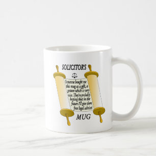 Tasse des Funny Solicitors. Anwalt