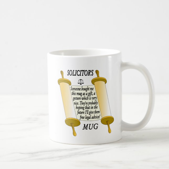   Tasse des Funny Solicitors. Anwalt (Rechts)