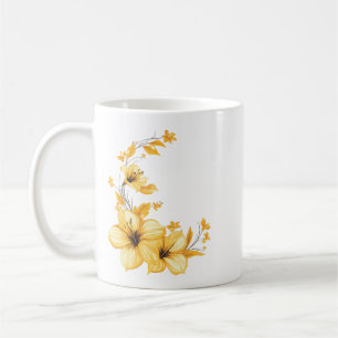Tasse des gelben Blumenkaffees - Sunny Botanic Des
