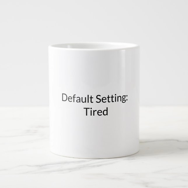 Tasse des getired Mode-Kaffees (Vorderseite)