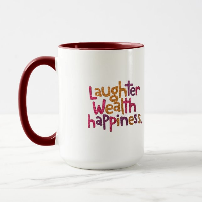 Tasse des Glücks mit dem Lachen (Links)